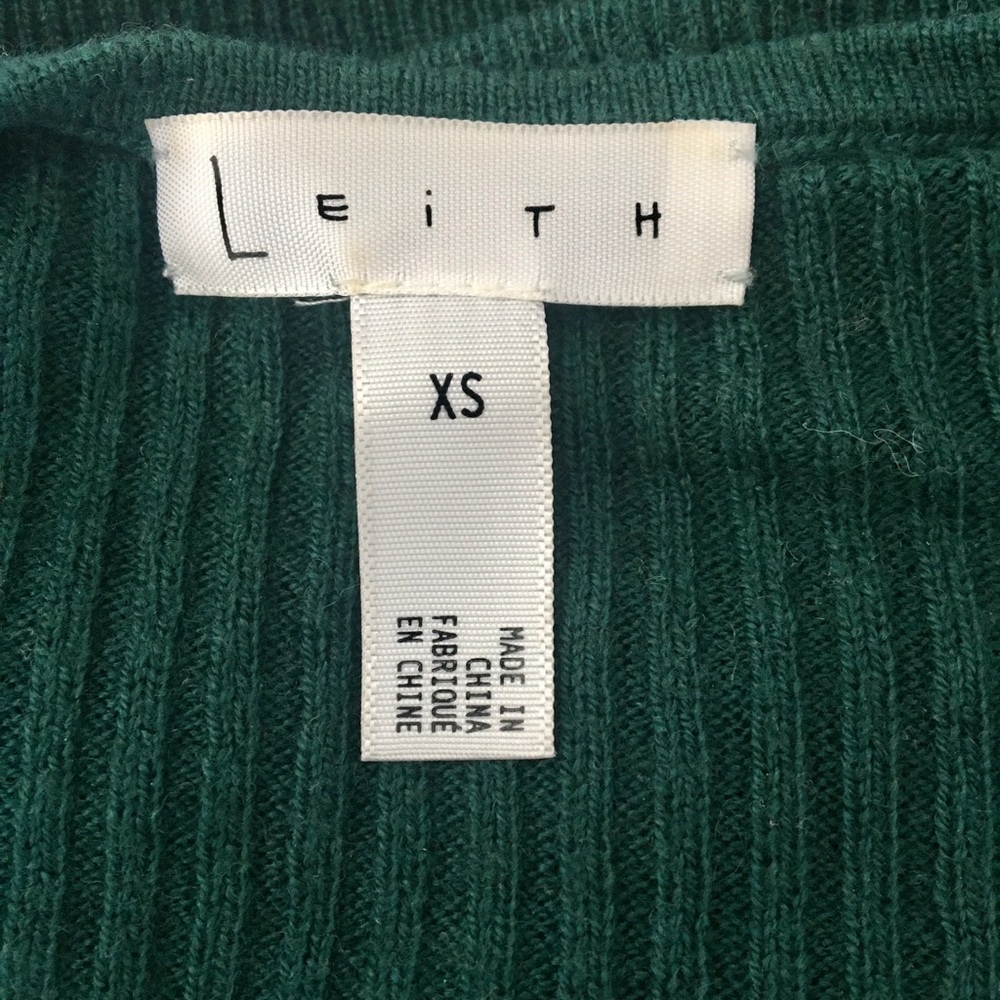 Leith Ribbed Wrap Sweater Evergreen - Picture 7 of 9